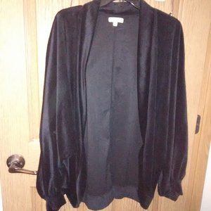 Max Studio black velvet shrug